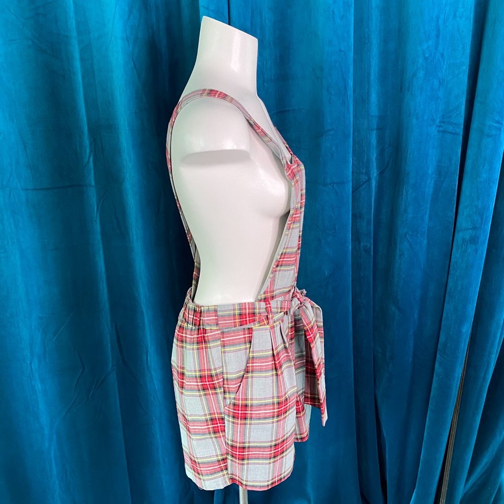 Must HAVE School Girl Plaid Back Overall Romper - Picture 3 of 7